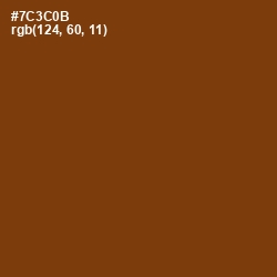 #7C3C0B - Peru Tan Color Image