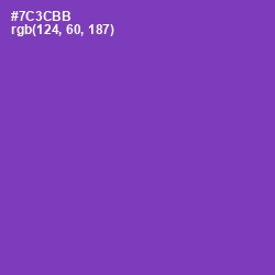 #7C3CBB - Royal Purple Color Image