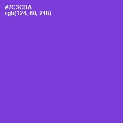 #7C3CDA - Purple Heart Color Image