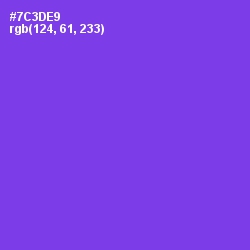 #7C3DE9 - Purple Heart Color Image