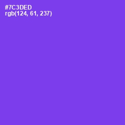 #7C3DED - Purple Heart Color Image