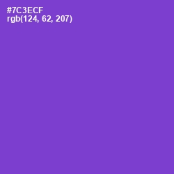 #7C3ECF - Purple Heart Color Image