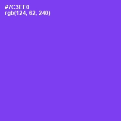 #7C3EF0 - Purple Heart Color Image