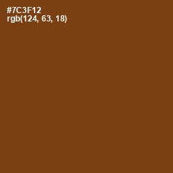 #7C3F12 - Copper Canyon Color Image