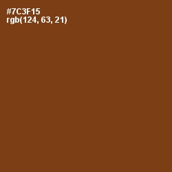 #7C3F15 - Copper Canyon Color Image