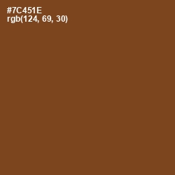 #7C451E - Raw Umber Color Image