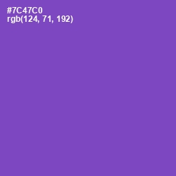 #7C47C0 - Fuchsia Blue Color Image