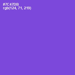 #7C47DB - Fuchsia Blue Color Image