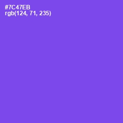 #7C47EB - Fuchsia Blue Color Image