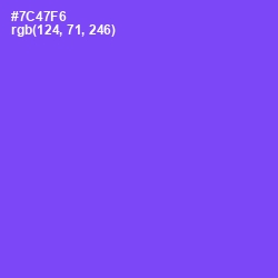 #7C47F6 - Fuchsia Blue Color Image