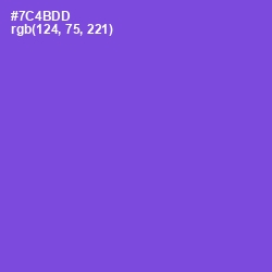 #7C4BDD - Fuchsia Blue Color Image