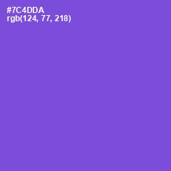 #7C4DDA - Fuchsia Blue Color Image