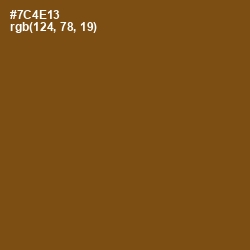 #7C4E13 - Raw Umber Color Image