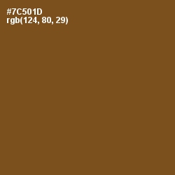 #7C501D - Raw Umber Color Image