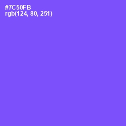 #7C50FB - Moody Blue Color Image