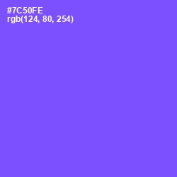 #7C50FE - Moody Blue Color Image