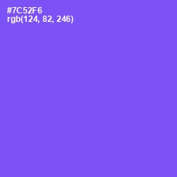 #7C52F6 - Moody Blue Color Image