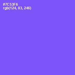 #7C53F6 - Moody Blue Color Image