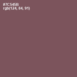 #7C545B - Russett Color Image