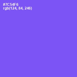 #7C54F6 - Moody Blue Color Image