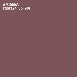 #7C555A - Russett Color Image