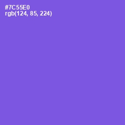 #7C55E0 - Fuchsia Blue Color Image