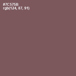 #7C575B - Russett Color Image