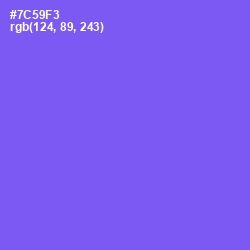 #7C59F3 - Moody Blue Color Image