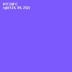 #7C59FC - Moody Blue Color Image