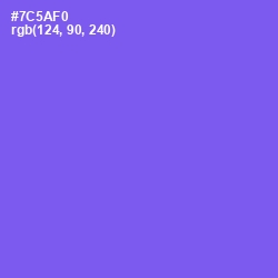 #7C5AF0 - Moody Blue Color Image