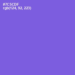 #7C5CDF - Fuchsia Blue Color Image