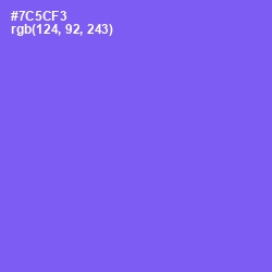 #7C5CF3 - Moody Blue Color Image