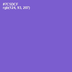 #7C5DCF - Fuchsia Blue Color Image