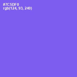 #7C5DF0 - Moody Blue Color Image