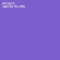 #7C5ECC - Fuchsia Blue Color Image