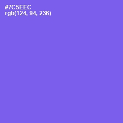 #7C5EEC - Moody Blue Color Image