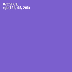#7C5FCE - Fuchsia Blue Color Image