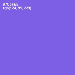 #7C5FE5 - Moody Blue Color Image