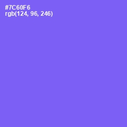 #7C60F6 - Moody Blue Color Image