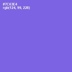 #7C63E4 - Moody Blue Color Image