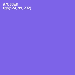 #7C63E8 - Moody Blue Color Image