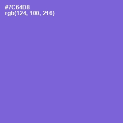 #7C64D8 - Moody Blue Color Image