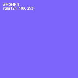 #7C64FD - Moody Blue Color Image