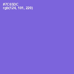 #7C65DC - Moody Blue Color Image