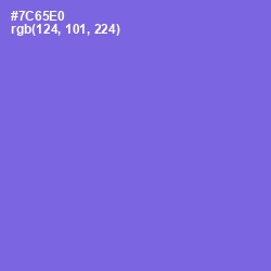 #7C65E0 - Moody Blue Color Image