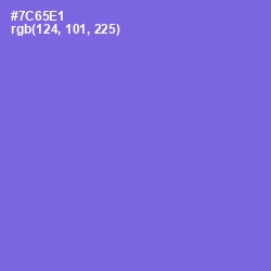 #7C65E1 - Moody Blue Color Image