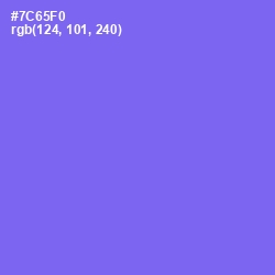 #7C65F0 - Moody Blue Color Image