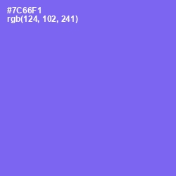 #7C66F1 - Moody Blue Color Image