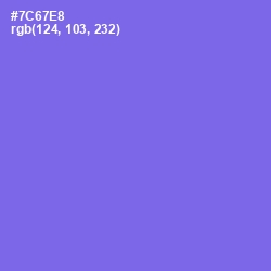 #7C67E8 - Moody Blue Color Image