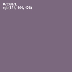 #7C687E - Old Lavender Color Image